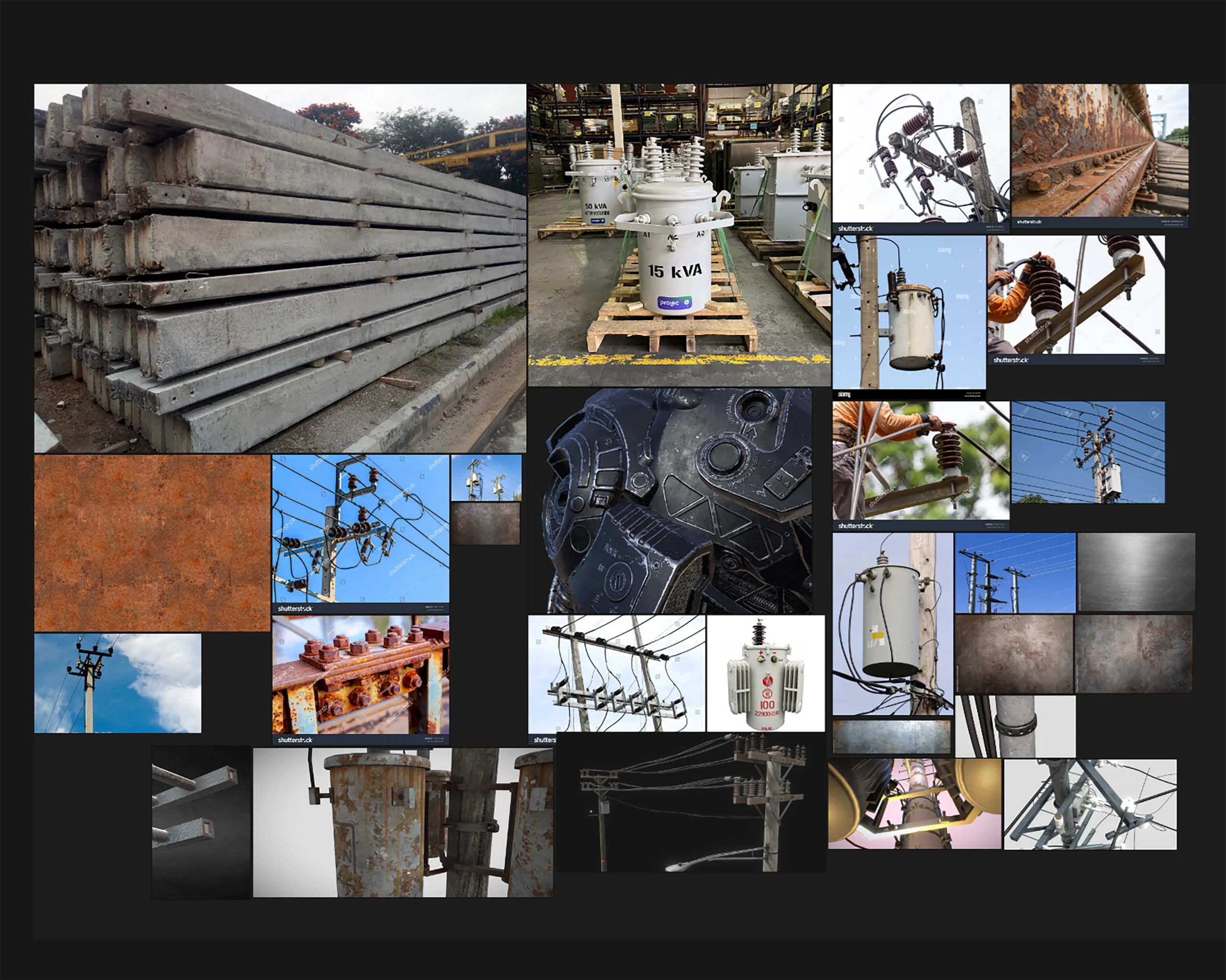 ElectricPole references for 3D modeling